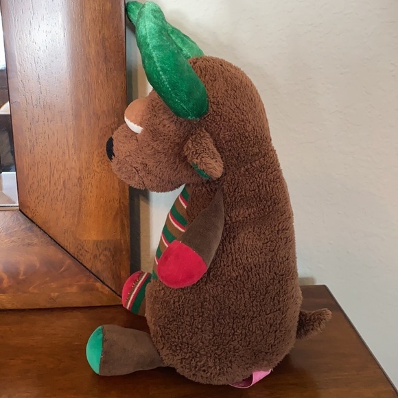 Okee Dokee Reindeer Plush Green And Brown - Picture 6 of 11